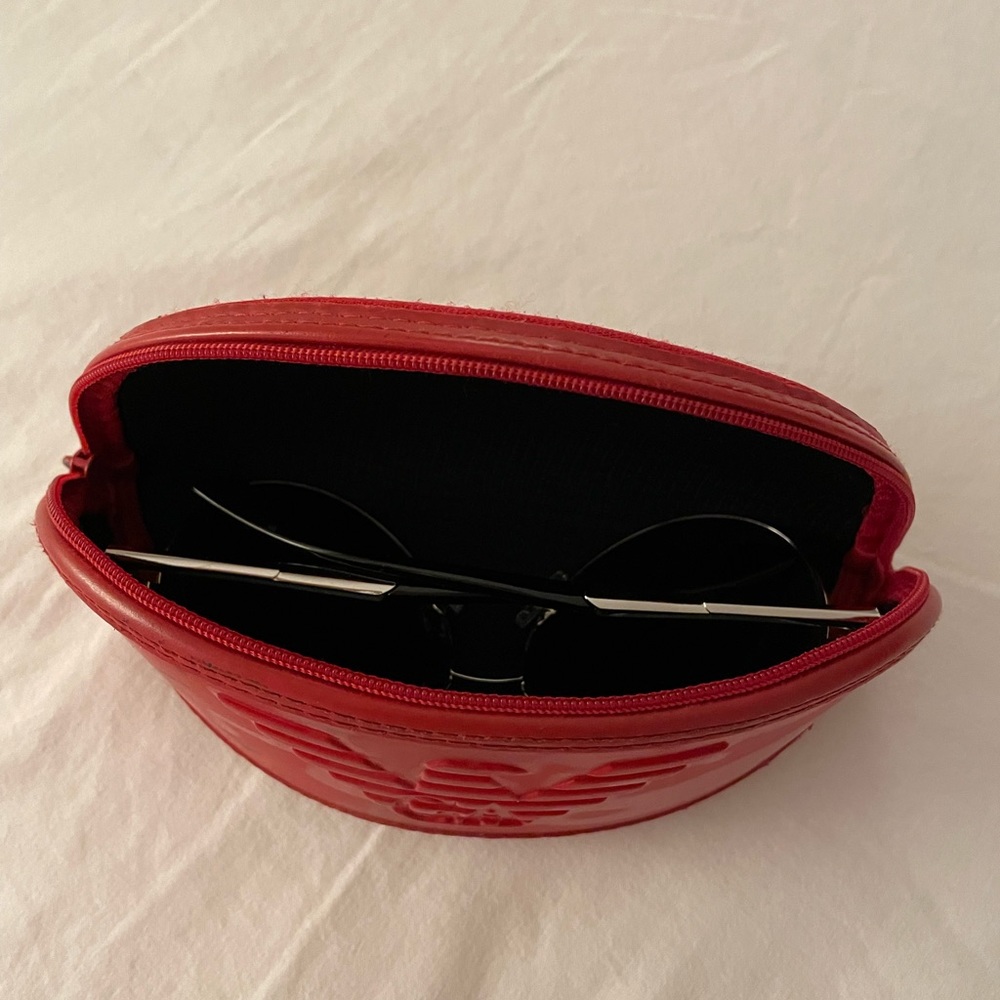 Emporio Armani Sunglass case soft shell zippered.